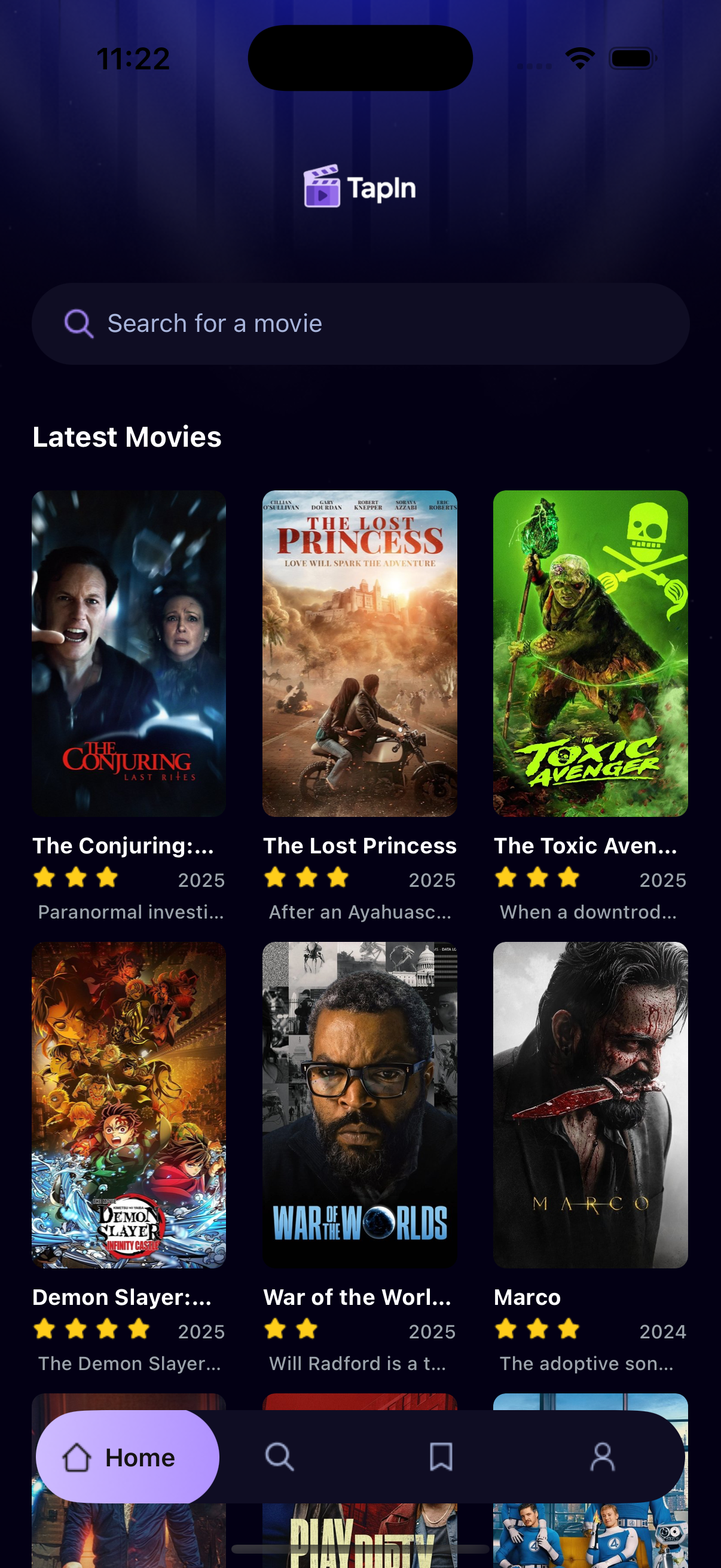TapIn - Mobile Movie App